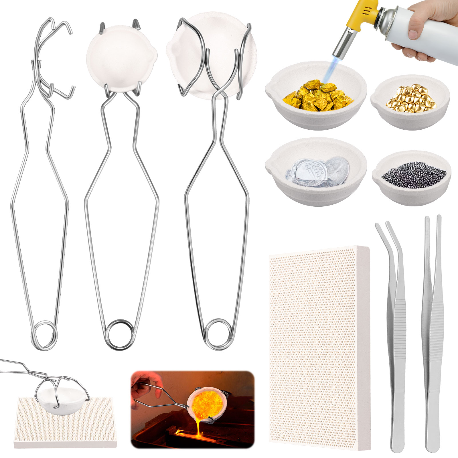 Jewelry Making Torch - Juego de Crisoles de Alta Pureza