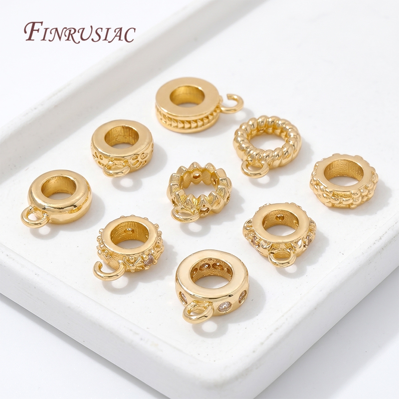 Jewelry Making Loops - Conectores de oro de 14 quilates