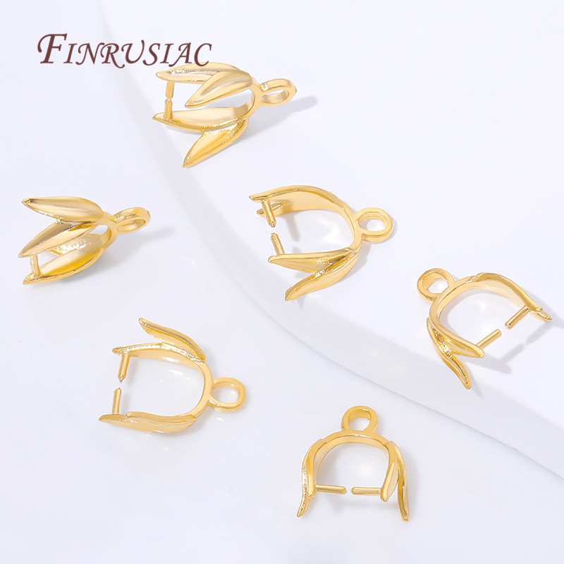 Jewelry Making Loops - Clips de latón chapados en oro