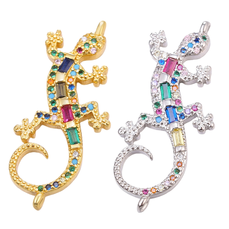 Jewelry Making Loops - Juya-Conectores decorativos de gecko de la