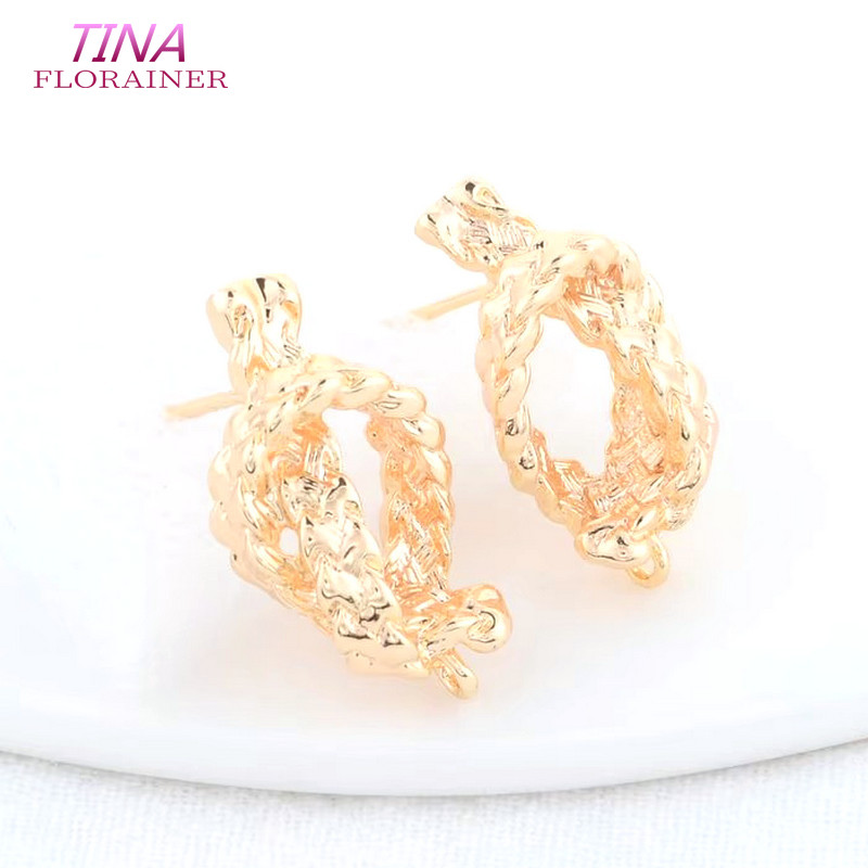 Jewelry Making Set - Pendientes ovalados de latón chapados en