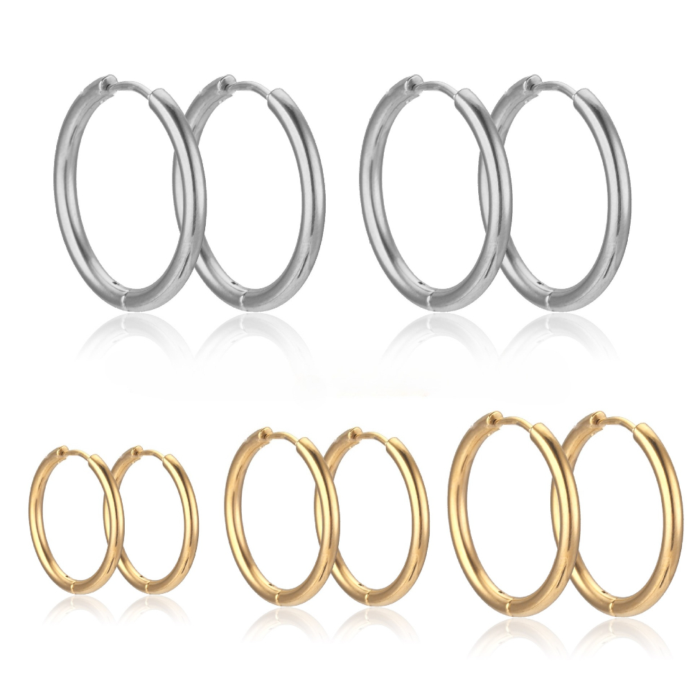 Pendientes de aro de acero ino - Jewelry Making Materials Wholesale reseña y precio
