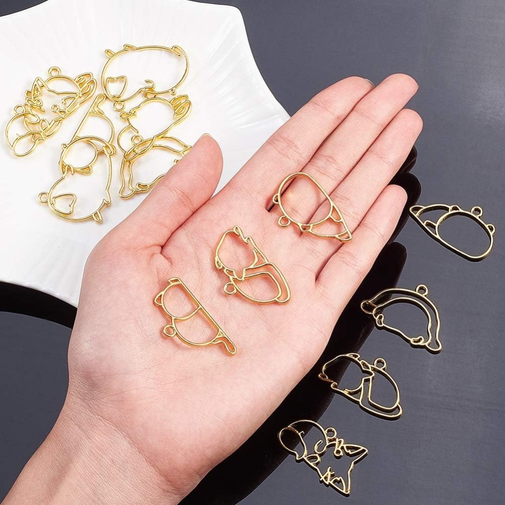 14 Uds. De dijes de bisel abie - Jewelry Making Loops reseña y precio