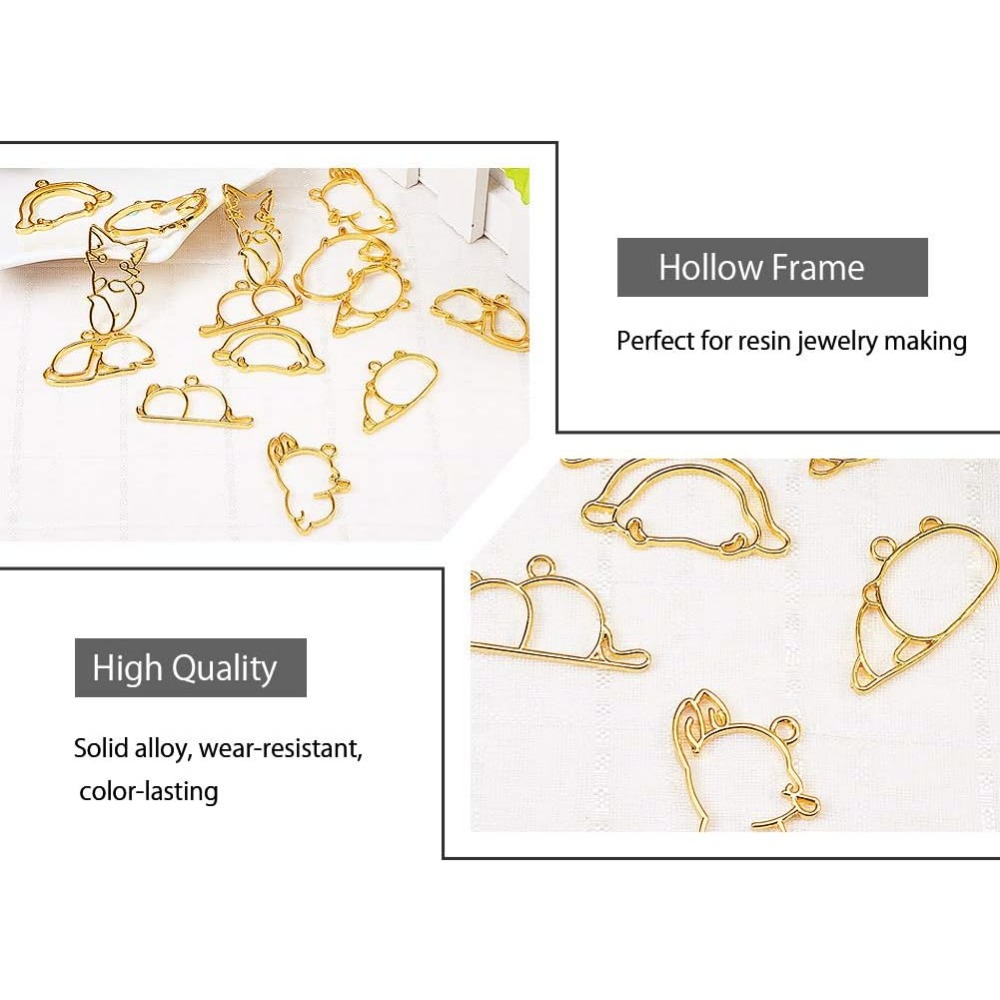 14 Uds. De dijes de bisel abie - Jewelry Making Loops reseña y precio