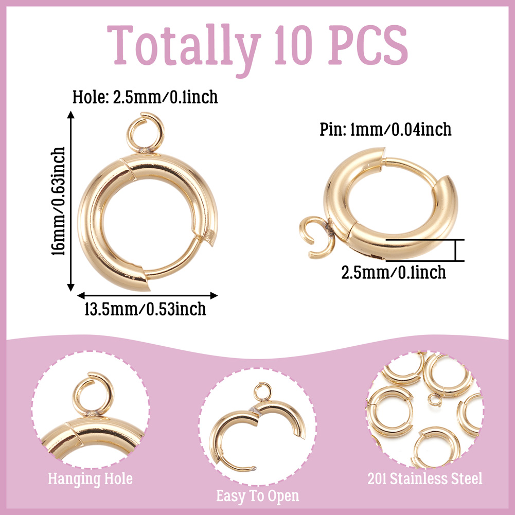 10 piezas de ganchos para pend - Jewelry Making Loops reseña y precio
