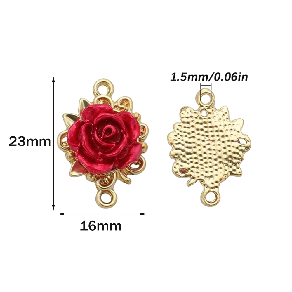 5/10 piezas de dijes de rosa 3 - Jewelry Making Loops reseña y precio