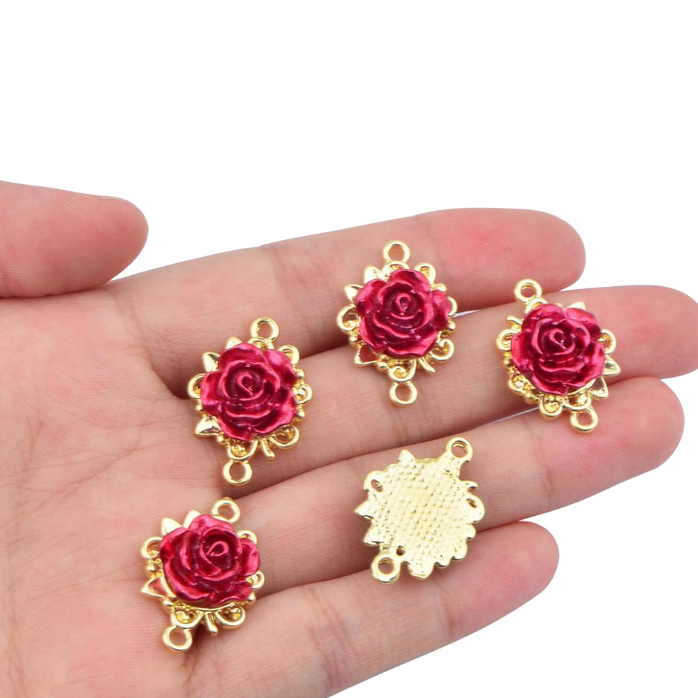 5/10 piezas de dijes de rosa 3 - Jewelry Making Loops reseña y precio