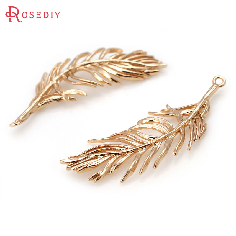 Dijes de Pluma en Latón Color  - Jewelry Making Store reseña y precio