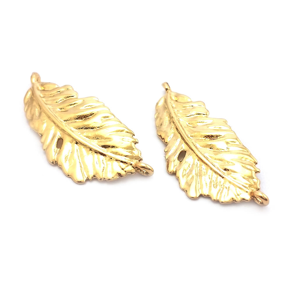 Dijes de Pluma en Latón Color  - Jewelry Making Store reseña y precio
