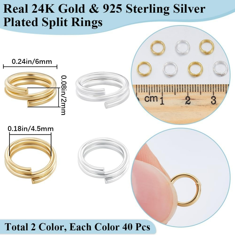 1 caja de 80 Uds. Anillo de sa - Jewelry Making Loops reseña y precio