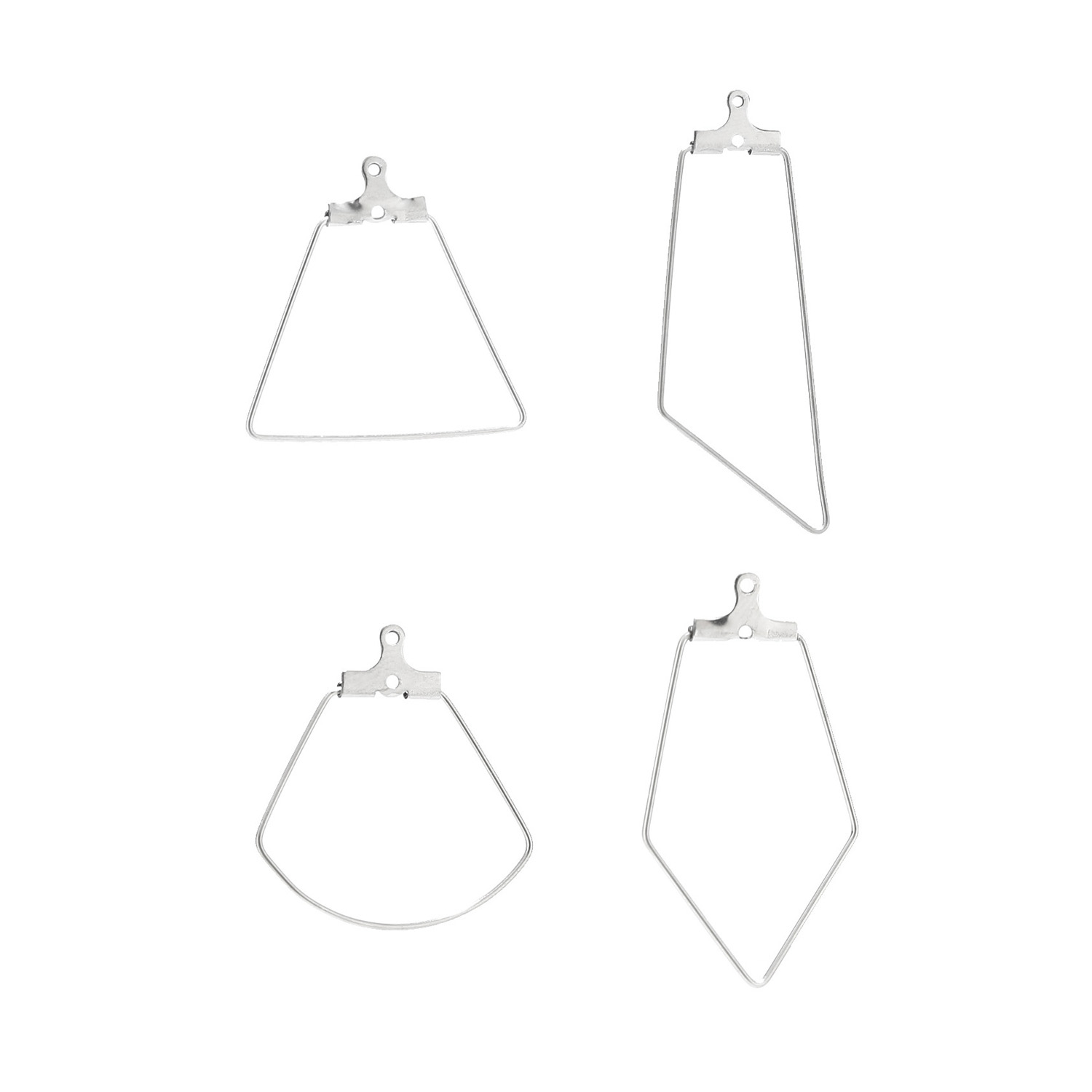 Pendientes redondos de acero i - Jewelry Making Loops reseña y precio